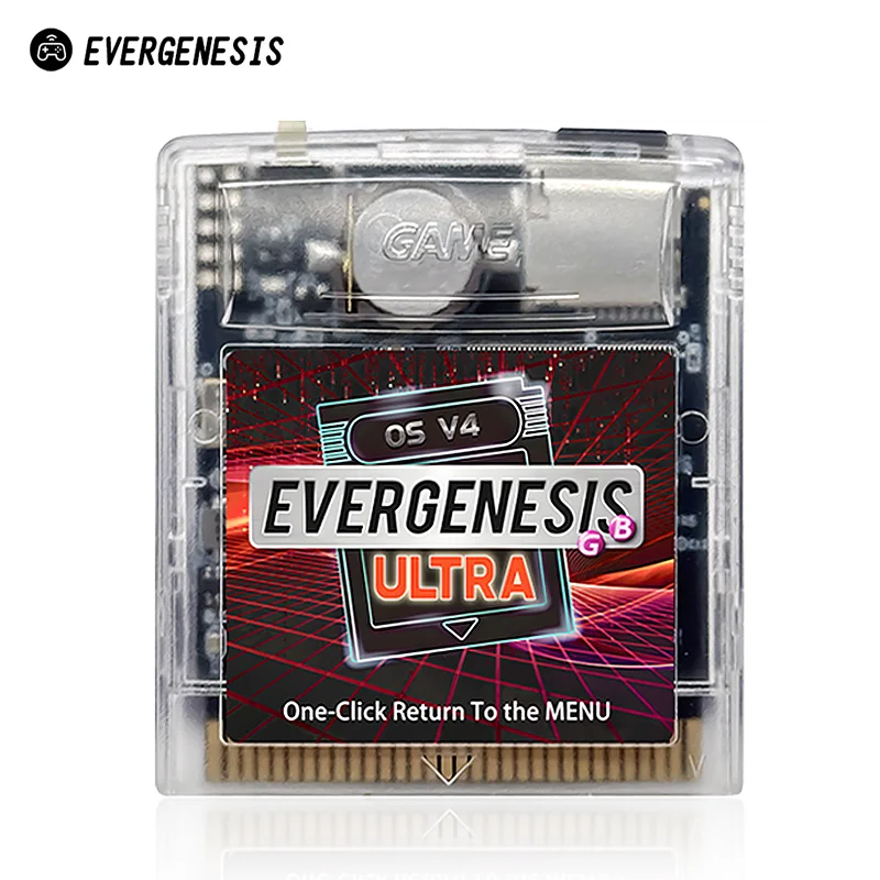 EVERGENESIS Game Boy Color 2000 in 1 Spielkassette-Flash-Karte für GBC GBP GBA SP Spielekonsole OS V4 Edition mit 4G TF-Karte Image