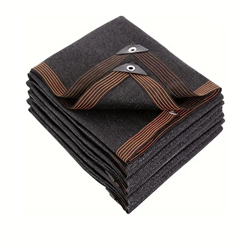 12PIN Schwarz Sonnenschutz Net Schattierung 70 ~ 80% Pflanze Gewächshaus Abdeckung Mesh Zaun Privatsphäre Bildschirm Garten Sonnenschuppen im Freien Anti-UV Image