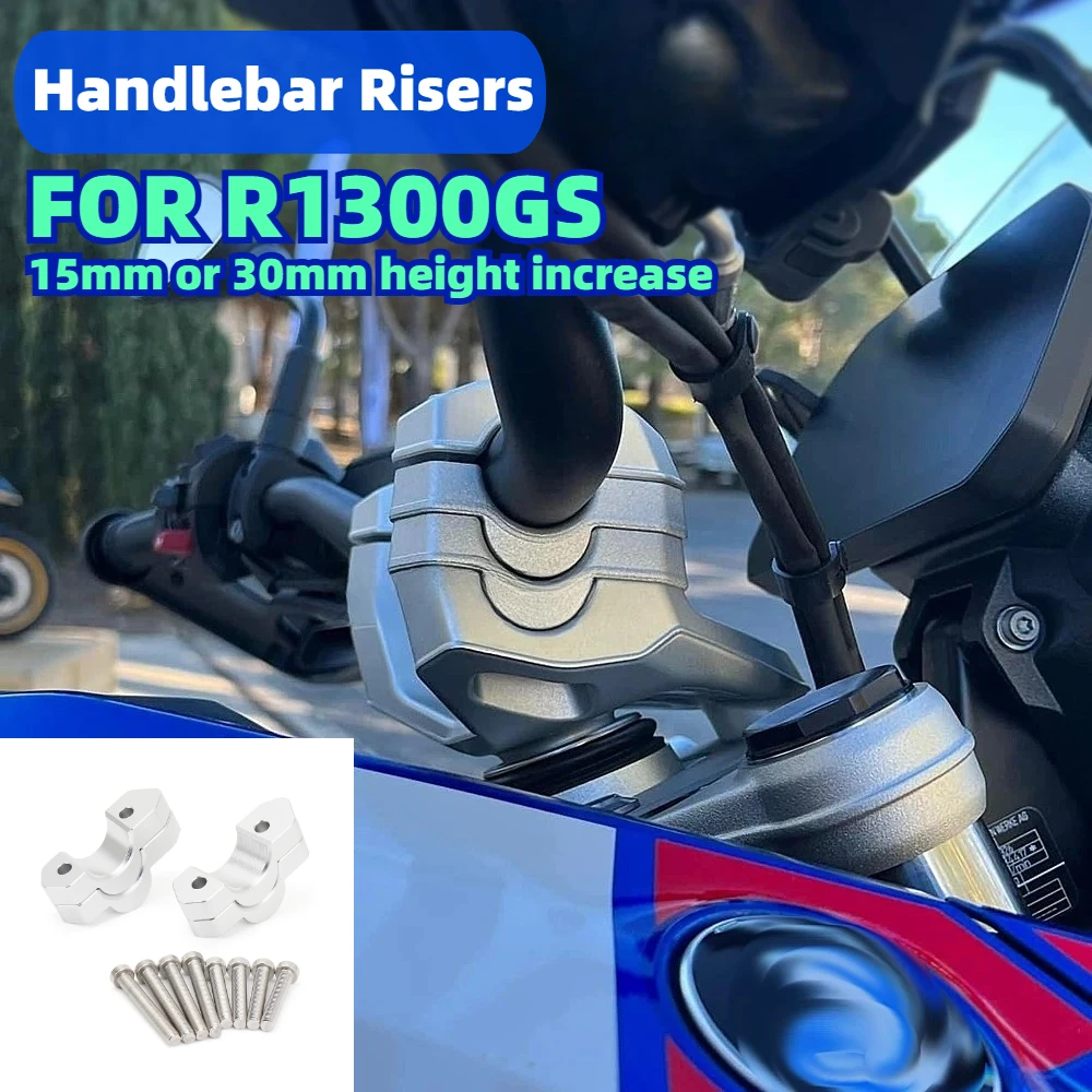 Für BMW R1300GS Lenker Riser Drag Griff Bar Clamp Verlängern 15-30mm R1300 GS ADV Zubehör Hebe Lenker R1300 GSA GS1300 Image