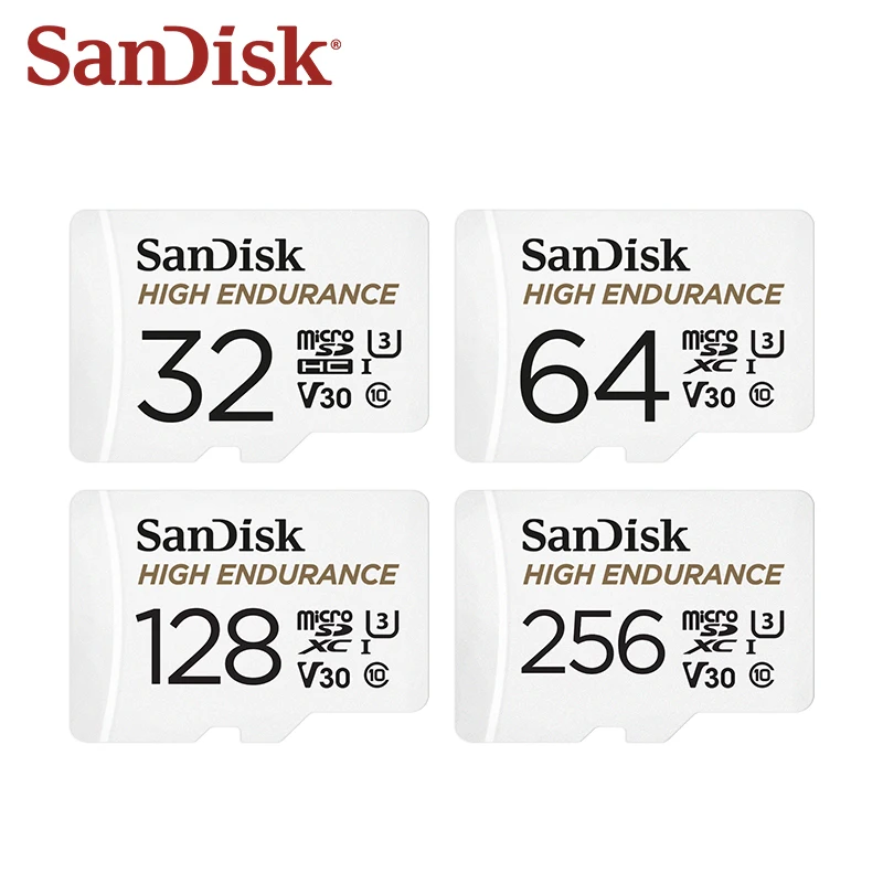 Original SanDisk High Endurance Micro SD-Karte MicroSDHC 32GB V30 C10 MicroSDXC 64GB 128GB 256GB Speicherkarte für Dashcam Image