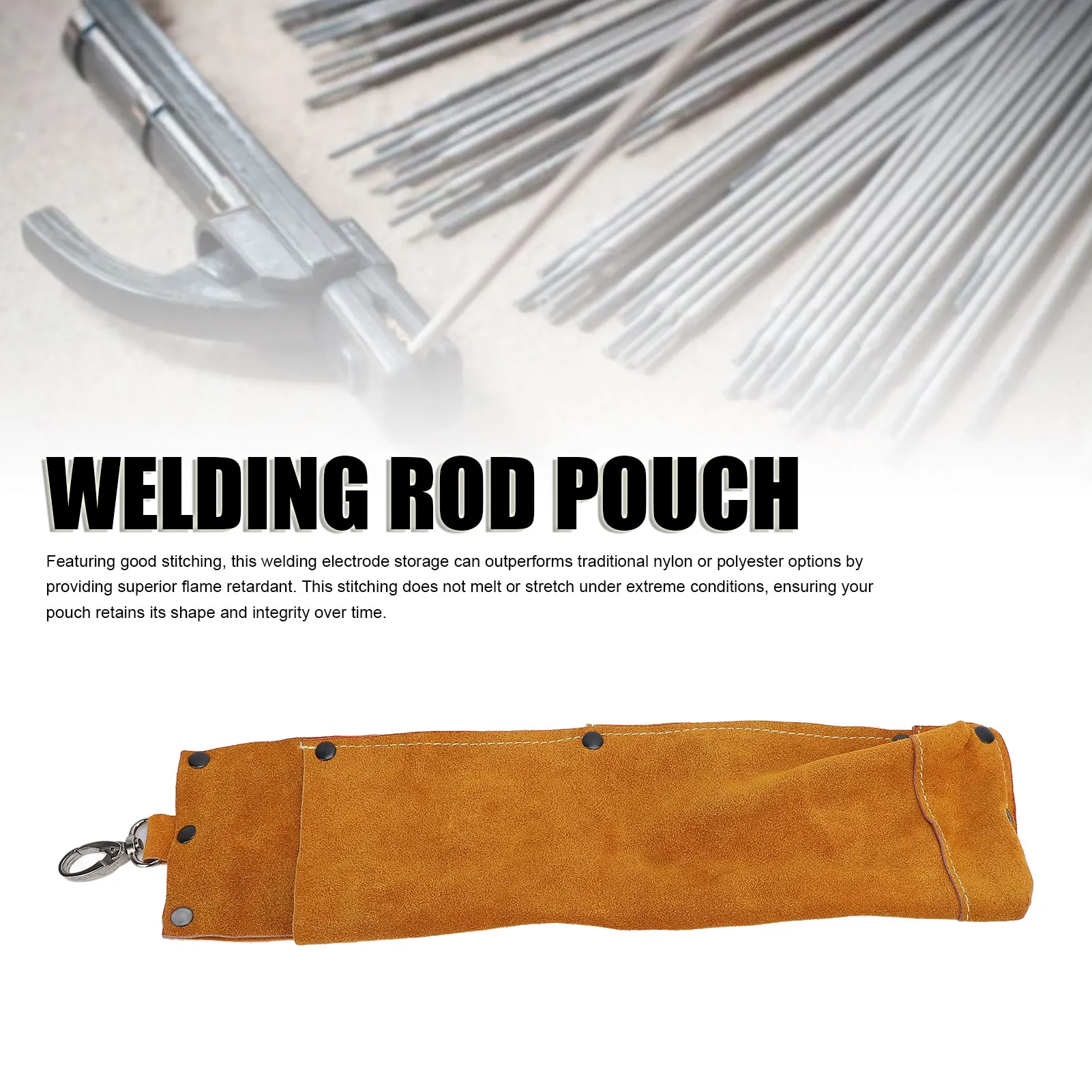 Schweißelektrode Aufbewahrung Flammhemmendes Leder Schweißstab Aufbewahrungsbehälter Leder Schweißstab Tasche Schweißstab Tasche Image