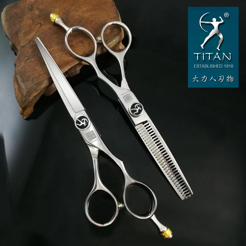Titan Professionelle Haarschere 5,5 Zoll 6,0 Zoll Friseurschere Schneiden Effilierschere Image