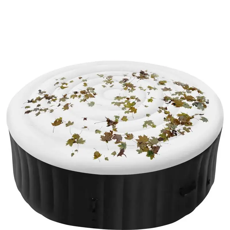 Aufblasbare Abdeckung mit 145 cm Durchmesser, energiesparend, runder Whirlpool-Deckel, Outdoor-Spa-Pool, winddicht, Regenüberlauf, thermische Abdeckung Image