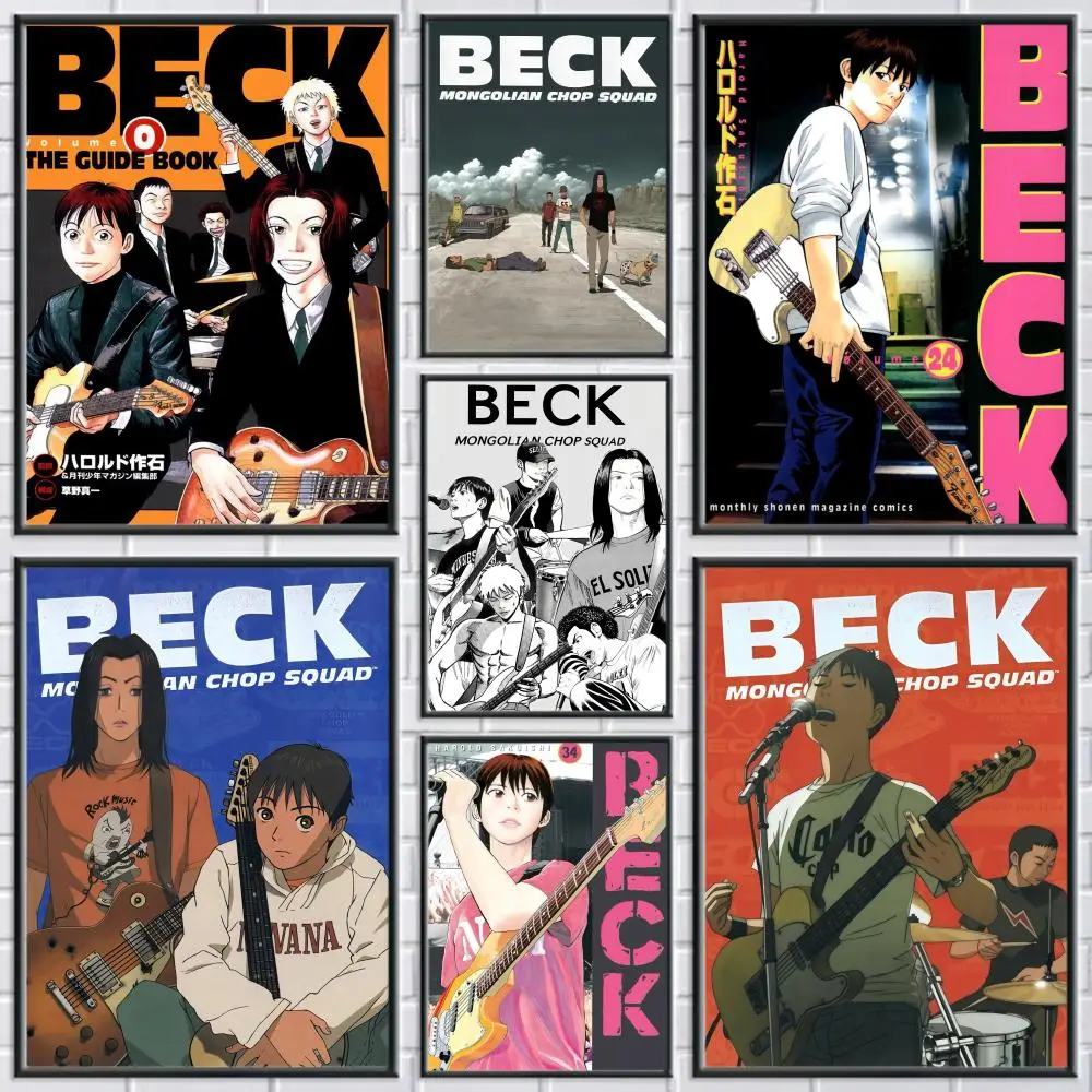 Anime B-BECK Poster Moderne und elegante Wandaufkleber für Heimdekoration Wohnzimmer Schlafsaal Wandkunst Image