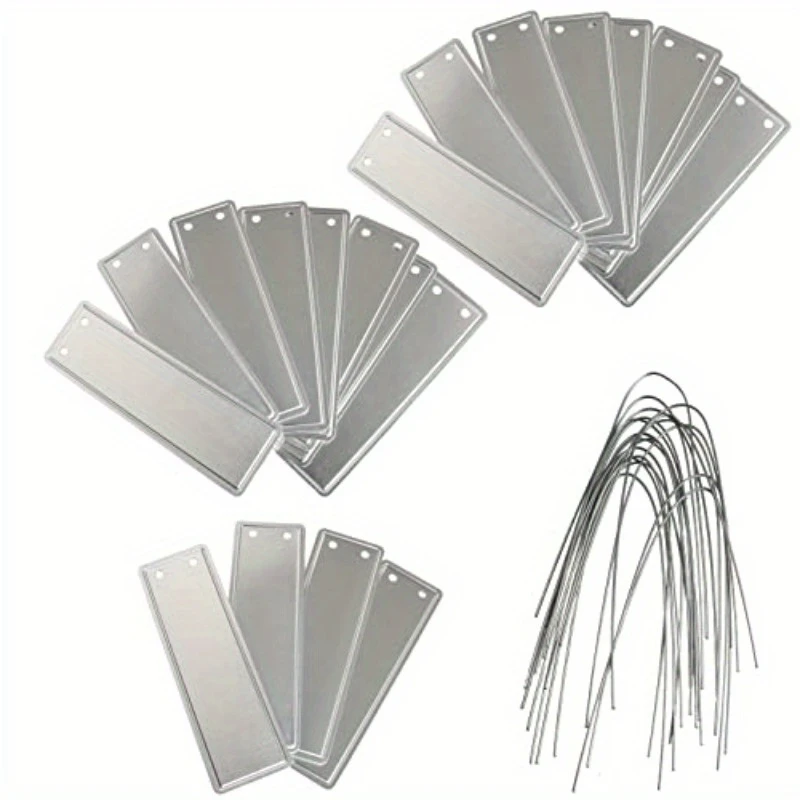 20 Aluminium-Pflanzenetiketten, wasserdicht, langlebig, Metallschild, 4,9 Zoll x 3,5 Zoll, für den Außenbereich, Hof, Garten, Gewächshaus, spezielle Identifikation, P