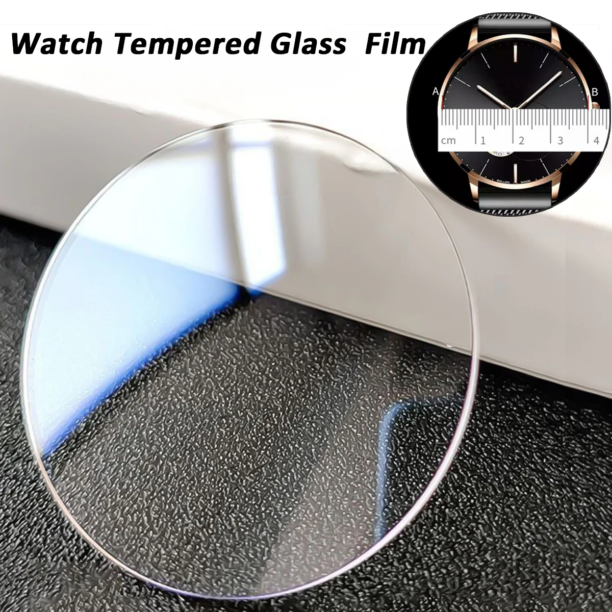 26–46 mm Durchmesser, universeller Smartwatch-Displayschutz aus gehärtetem Glas, kratzfeste Schutzfolie, traditioneller Uhrenzugang Image