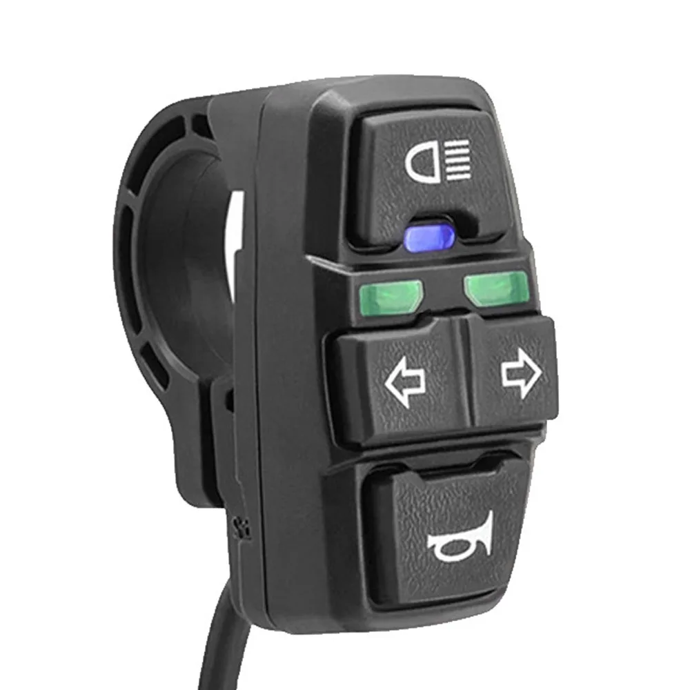 3in1 Elektrische Fahrrad Roller Schalter Scheinwerfer Blinker Hupe Schalter 36V/48V EIN/AUS Control Schalter wasserdicht Image