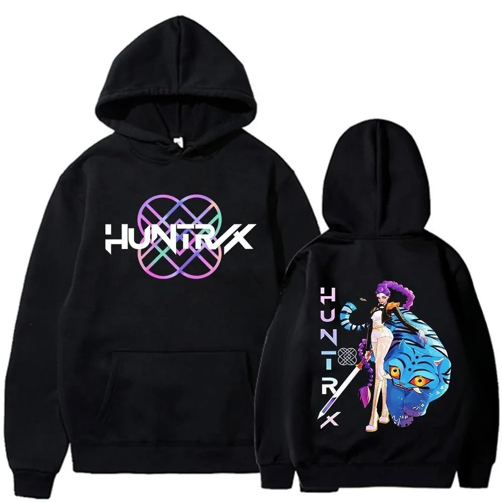 KPop Devil Hunter Modischer bedruckter Kapuzenpullover, trendiger Hip-Hop-Street-Hoodie für Herren und Damen, lässiger, sportlicher Pullover