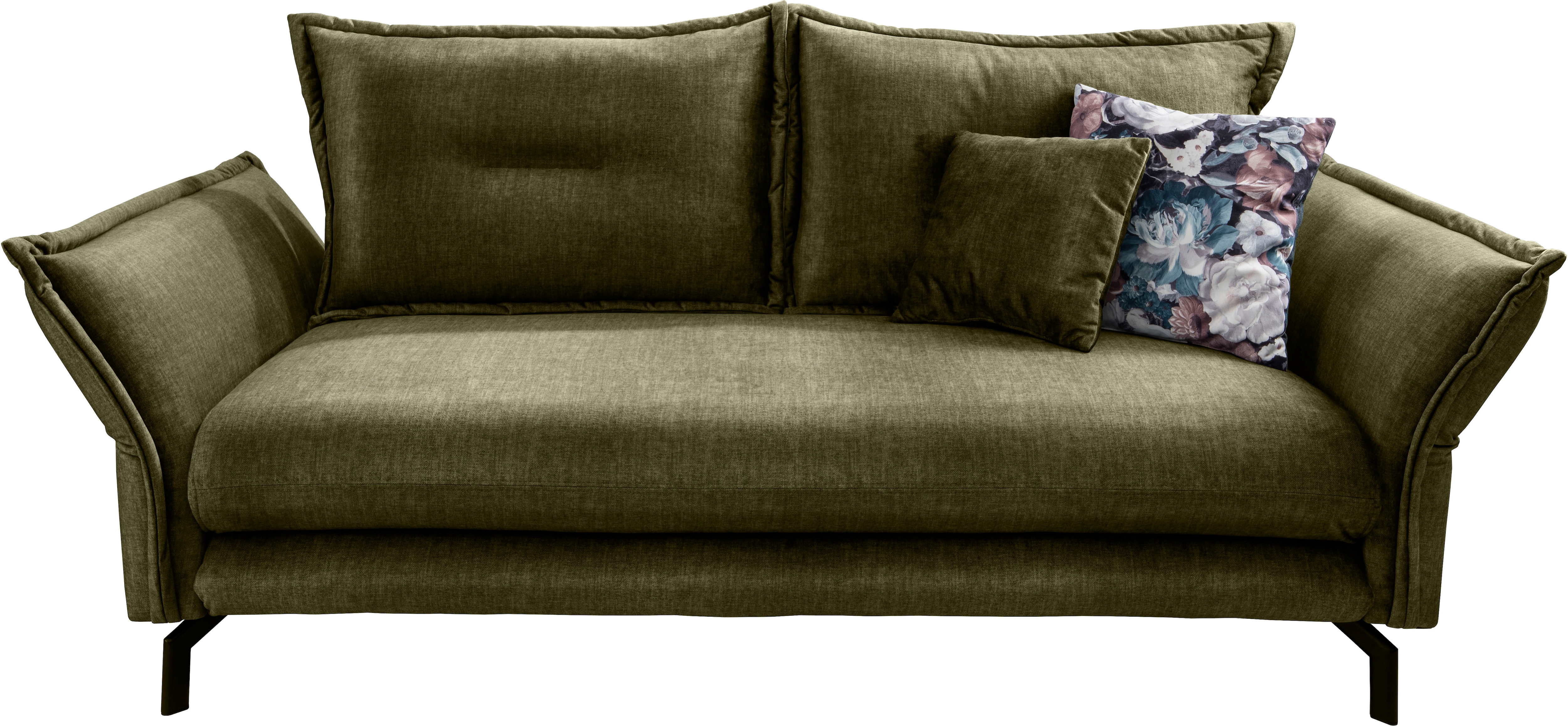 3-Sitzer HOME AFFAIRE "LAVA Breite 198 cm, modern und elegant, aktuelle Kissenoptik, bequem", grün, türkis, B:198cm H:94cm T:110cm, Sofas, Armlehnen verstellbar