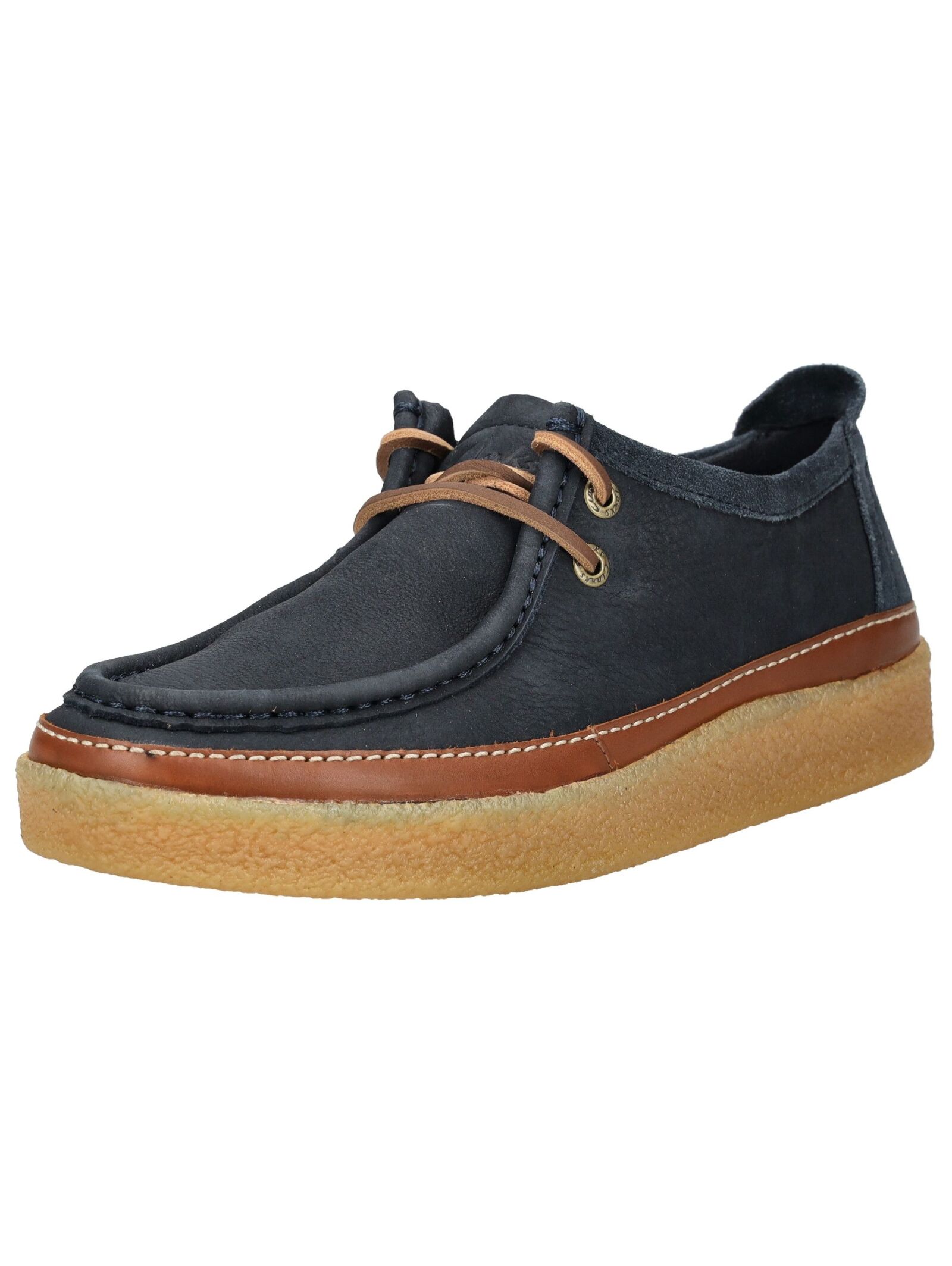 Schnürschuh CLARKS "Clarks Halbschuhe Nubukleder", Damen, Gr. 41, navy, Nubukleder, Schuhe Schnürschuh