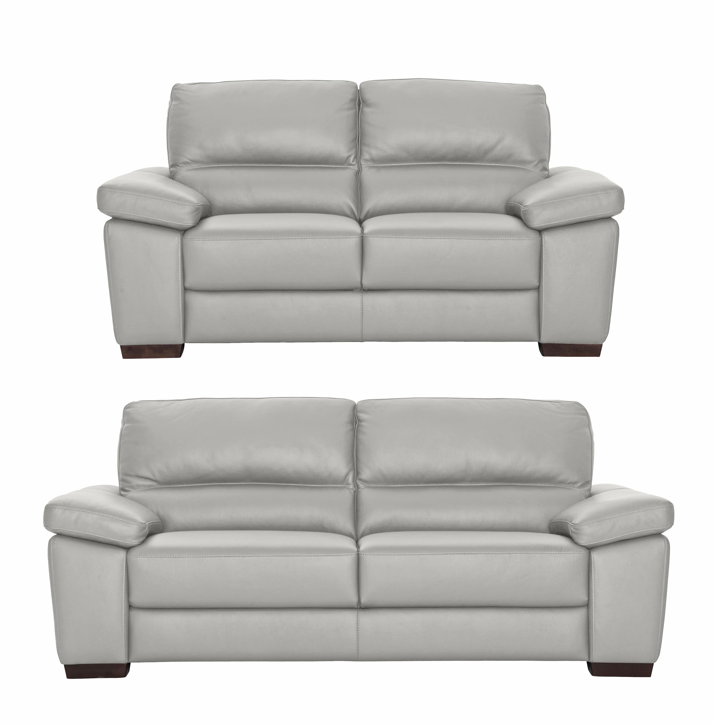 Polstergarnitur CALIA ITALIA "Gaia, hochwertige Garnitur aus 2-Sitzer und 3-Sitzer, edles Design", braun (tortora,), Leder SORRENTO, Leder SORRENTO - 100% Leder;Leder BULL - 100% Leder, Sitzmöbel-Sets, Ledergarnitur, in zwei hochwertigen...