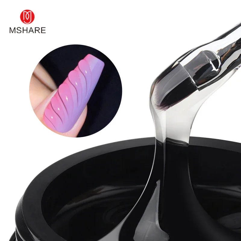 MSHARE 3D-Decklack, UV-LED-Gel-Strasssteine, kein Abwischbarer Decklack ohne klebrige Schicht, Wassertropfen, 50 ml Image