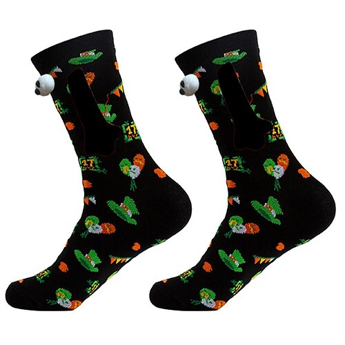 Herzförmige Magnetsocken für Paare zum Valentinstag, atmungsaktive, wadenlange Socken mit Händchenhalten-Motiv, das perfekte Valentinstagsgeschenk, ideal für Paare, kuschelig und stylisch für die Image