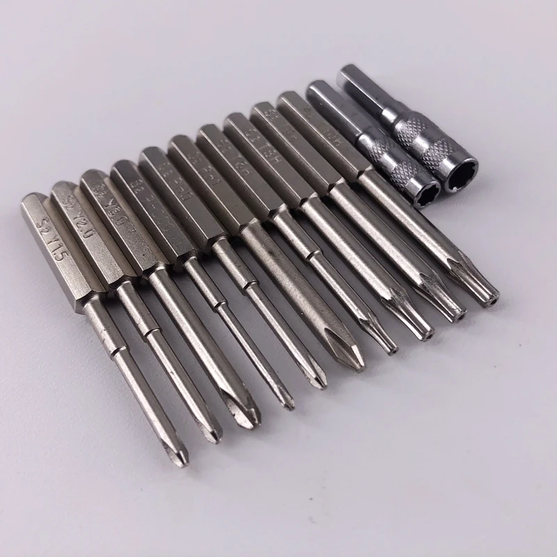 Präzisions-Schraubendreher-Bit-Set 4 mm Y1,5/2,0/3,0 T6H T8H T9H T10H für Nintendo XBOX PS3 PS4 Game Switch Joy-Con NES SNES DS 12 Stück