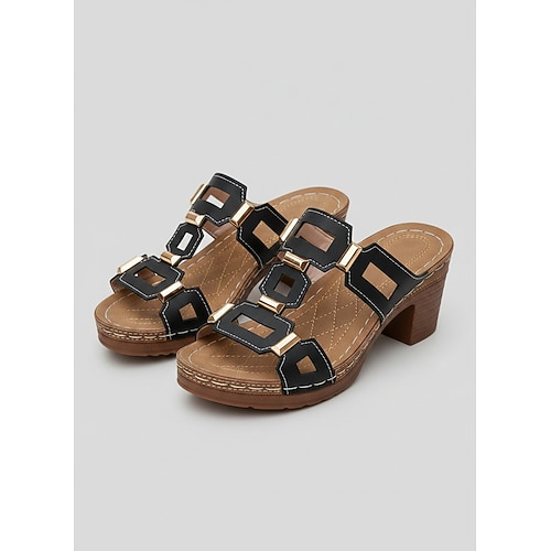 Grüne Damen-Sandalen mit Blockabsatz, stützendem, gepolstertem Fußbett und stabilem mittelhohem Absatz – ideal für Alltag, Stadtbummel, Reisen und gesellschaftliche Anlässe. Image