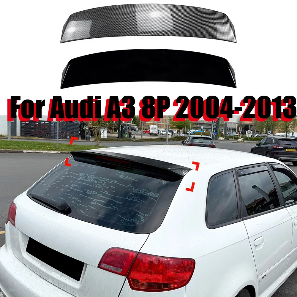 Per Audi A3 8P 2004-2013 Standard 5 Porte Auto Boot Posteriore Tetto Labbro Spoiler Cap Ala Spoiler Posteriore Splitter Bodykit Trim