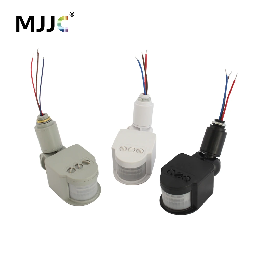 Bewegungssensor 220 V 12 V Bewegungsmelder Automatischer Infrarot-PIR-Sensor 220 V 180 Grad drehbarer Außen-Timer-Lichtschalter