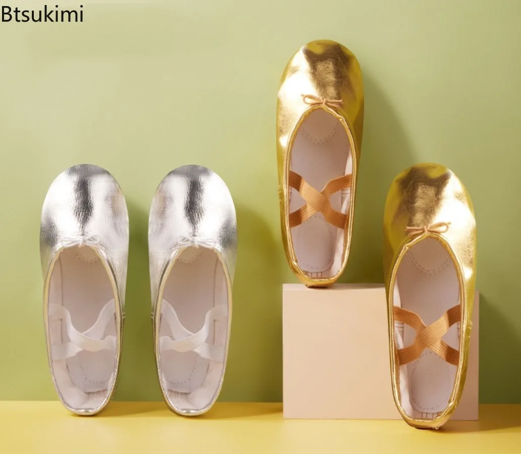 Neue Mädchen Ballett Schuhe Gold Silber Weiche Sohle Ballett Tanz Hausschuhe Kinder Durchführen Praxis Ballerina Schuhe Frau Gymnastik