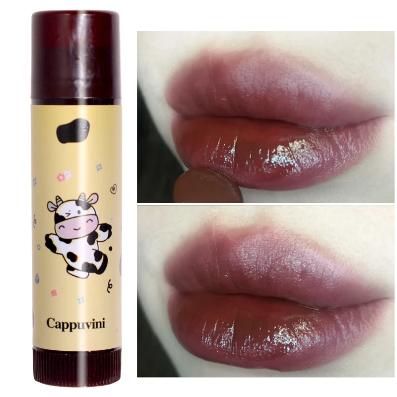 Feuchtigkeitsspendender farbiger Lippenbalsam Jelly Nude Rose Black Tea Mirror Lippenstift Nicht klebrige Tasse Wässrige Lippentönung Lippenpflege Make-up Kosmetik Image