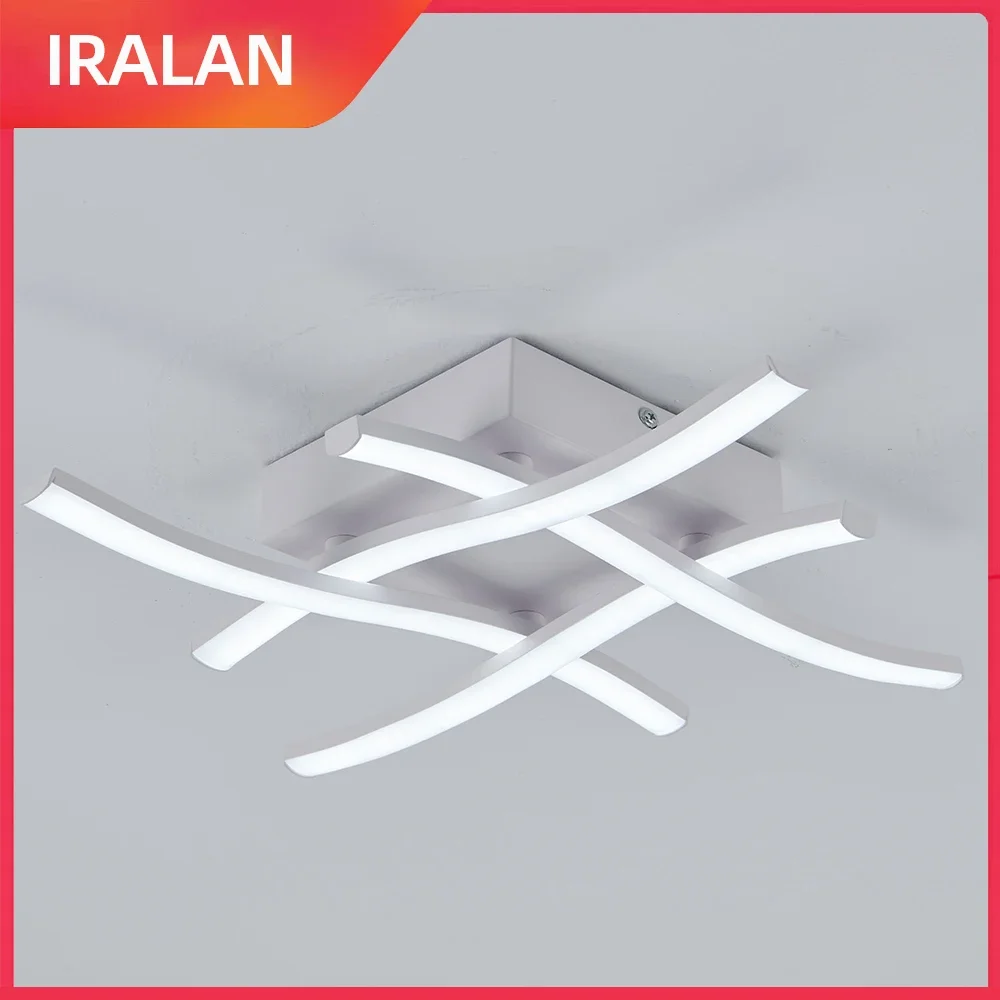 Decken leuchte moderne Wohnzimmer lampe 3 Farben veränderbar für Esszimmer Schlafzimmer Balkon LED Decken leuchte 24w gebogenes Design