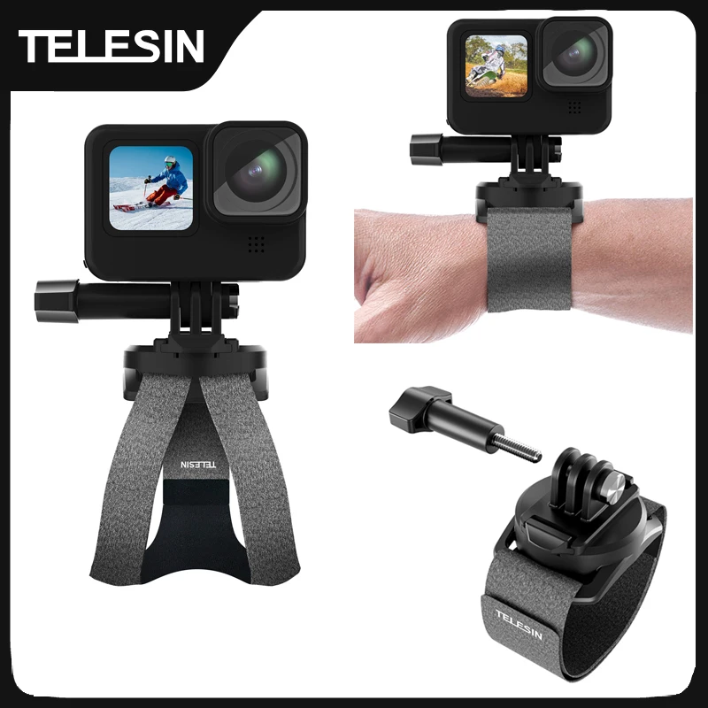 Telesin 360-Grad-Drehung Hand hands ch laufe Schnell verstell halterung für gopro hero 13 12 11 10 9 8 7 insta360 osmo action sjcam eken Image