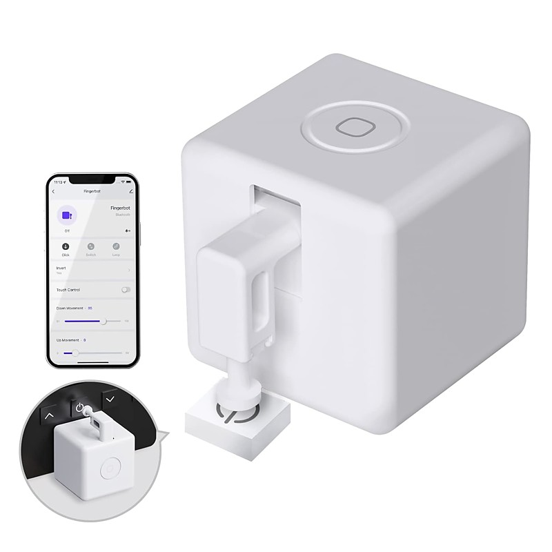 Finger bot Smart Button Pusher No Wiring Switch, Upgrade with Touch Control, Work with Smart Life App, Add Tuya Bluetooth Hub Make it Compatible with Alexa,Google Home and Timer Control