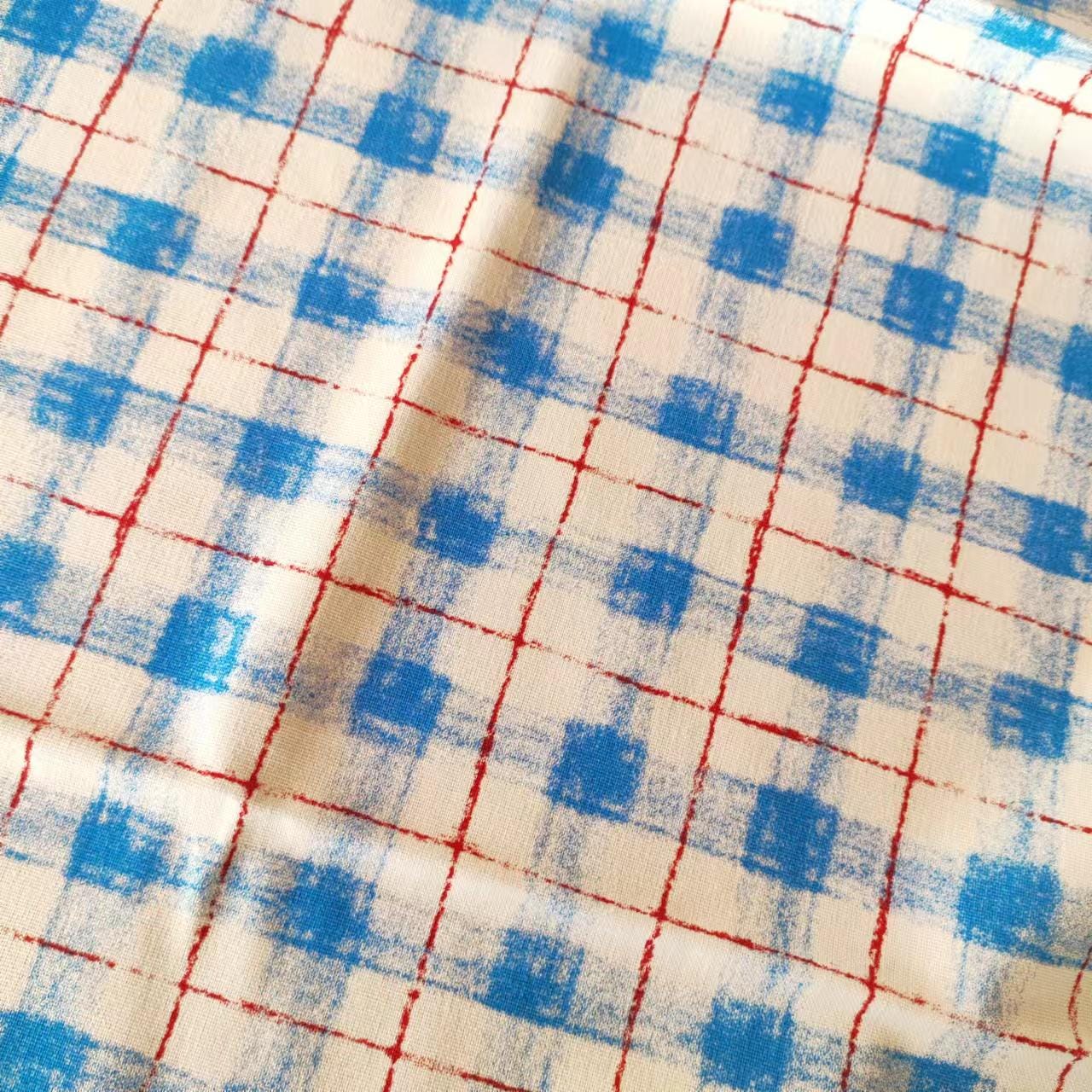 Tessuto di cotone a quadri, Tessuto a quadri, Tessuto di cotone, Tessuto per patchwork, Tessuto per abiti, Tessuto morbido, Tessuto per tende, Tessuto