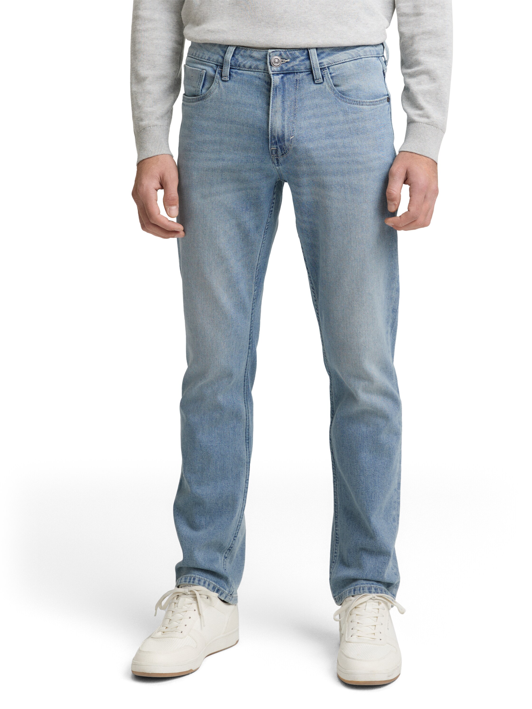 Straight-Jeans TOM TAILOR "MARVIN", Herren, Gr. 32, Länge 32, super stone blau denim, Denim/Jeans, Obermaterial: 98% Baumwolle, 2% Elasthan, unifarben, straight fit knöchellang, Jeans Straight-Jeans, im Five-Pocket Style
