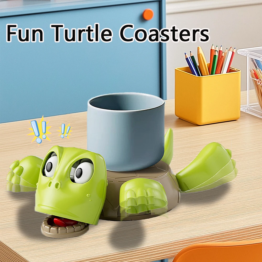 Kreative und niedliche Form, grüne Kunststoff-Schildkröten-Isoliermatte, Wasserkocher, Tee-Untersetzer, Geschirr, Verbrühschutz, Tischdekoration Image