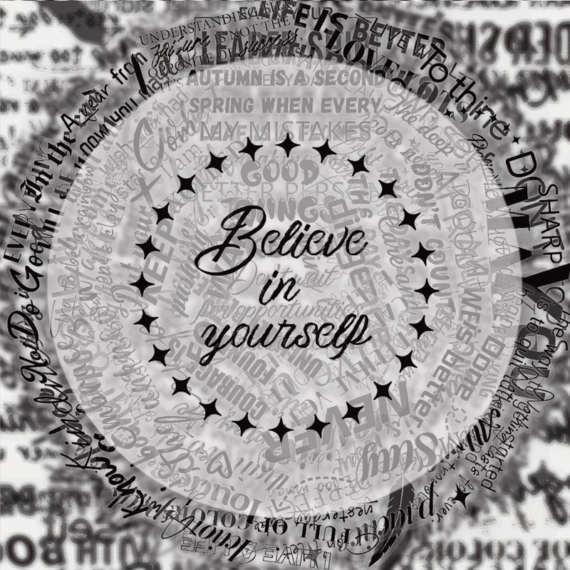 50 inspirierende Schwarz-Weiß-Aufkleber mit englischem Thema, lebendige Aufkleber, mehrere Stile ohne Duplizieren, geeignet für Wasserflaschen, Laptops, Koffer, Skateboards, Gitarren, Image