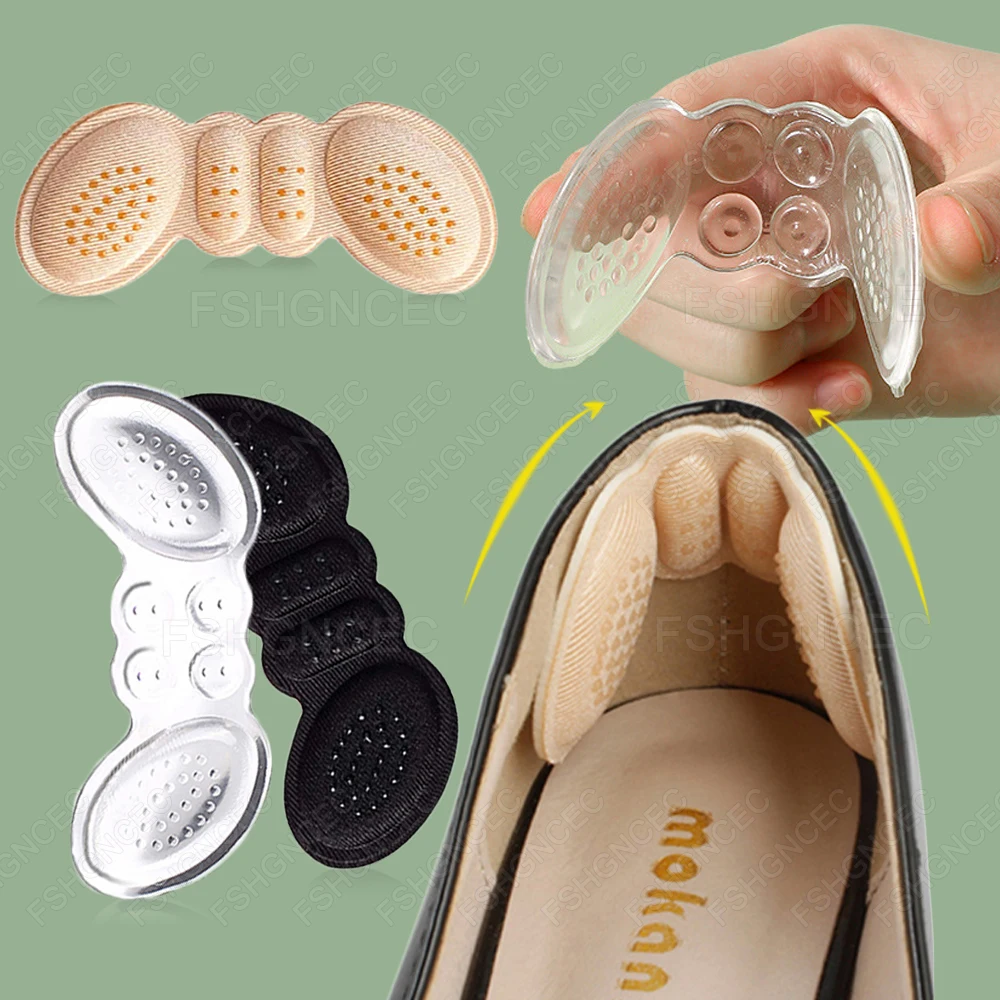 4/8 Stück Fersenpolster für Schuhe zur Reduzierung der Größe, Fersengriffe für lose Schuhe, Gel-Schuheinlagen zur Linderung von Fersenschmerzen und Blasen