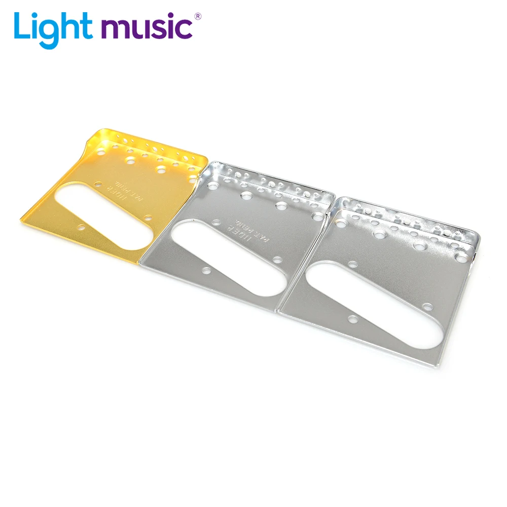 Gitarrenbrückenplatte Chrom Gold mit Logo Vintage für Tele-Gitarre