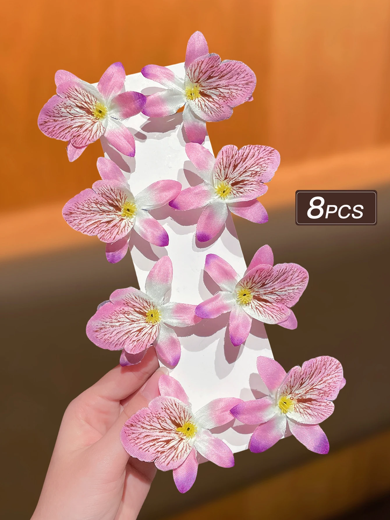 8 Stück modische niedliche Blumen-Haarspangen für Damen, geeignet für den täglichen Gebrauch, Geschenk-Empfehlung, Haar-Accessoires Image