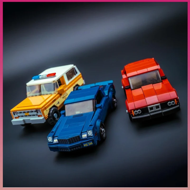 Retro Auto-Serie Stadt-Fahrzeug MOC Modell Baustein Kreatives Montage-Set Jungen Spielzeug Kinder Erwachsene Geburtstagsgeschenk Image