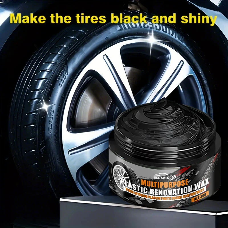 Kratzer-Reparaturcreme für den Autoinnenraum – Reparatur von Autokratzern. Reparatur von Reifenglanz, schwarze Reparatur von Innen- und Armaturenbrett-Kunststoffoberflächen Image