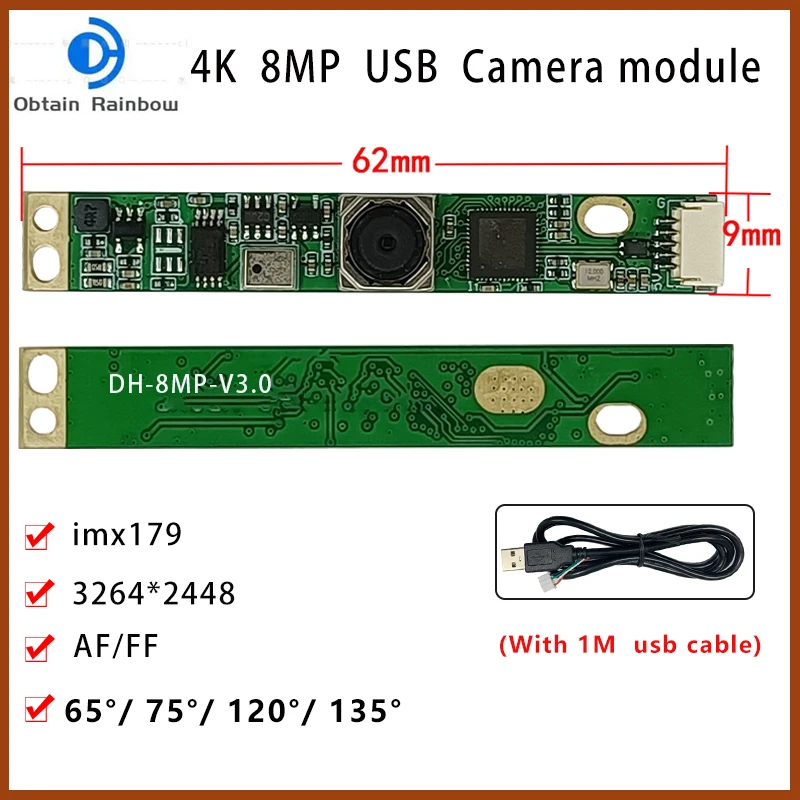 4K Kamera Modul 8MP CMOS Imx179 Sensor Mini USB UVC Webcam Hohe Auflösung Verzerrungslos Für Video Konferenz maschine Vision Image