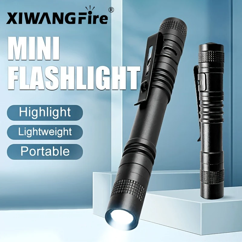 Mini Tragbare LED Stift Licht Tasche Ultra Helle Hohe Lumen Handheld Taschenlampe Linterna Taschenlampe Für Camping Outdoor Notfall Image