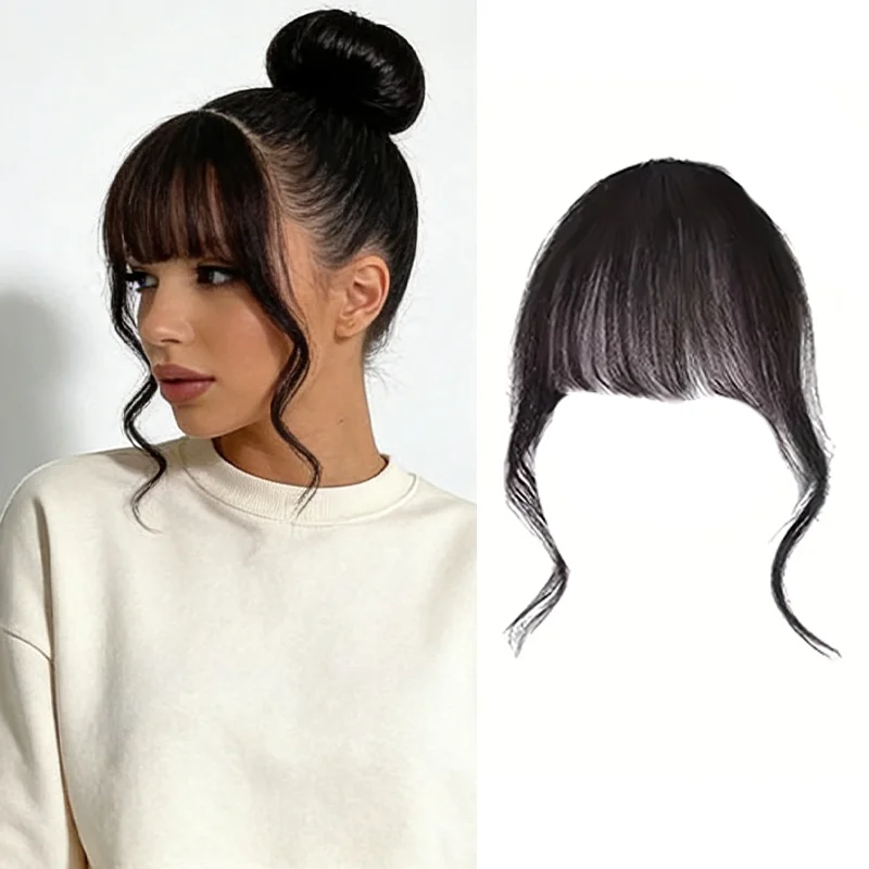 Synthetischer Manga-Pony im japanischen Stil | Drachen-Schnurrhaare und doppelte Bügel, BB-Clip, natürlich aussehend, leicht, atmungsaktiv, für den täglichen Gebrauch Image