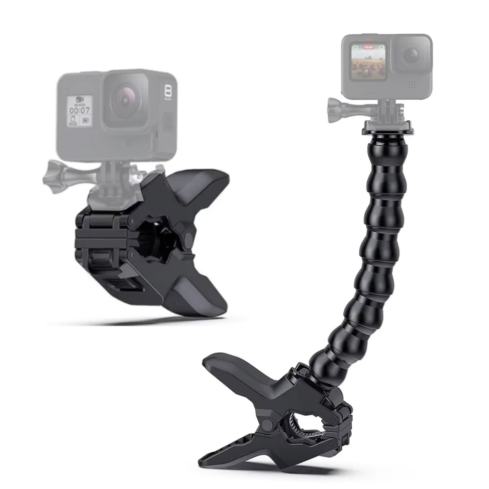 Flex-Klemme, 8-Gelenke, Backenhalterung, verstellbare Schwanenhalshalterung für GoPro Hero 12, 11, 10, 9, 8, 7, 6, 5, 4 Sitzungen, Insta 360 DJI-Kameras Image