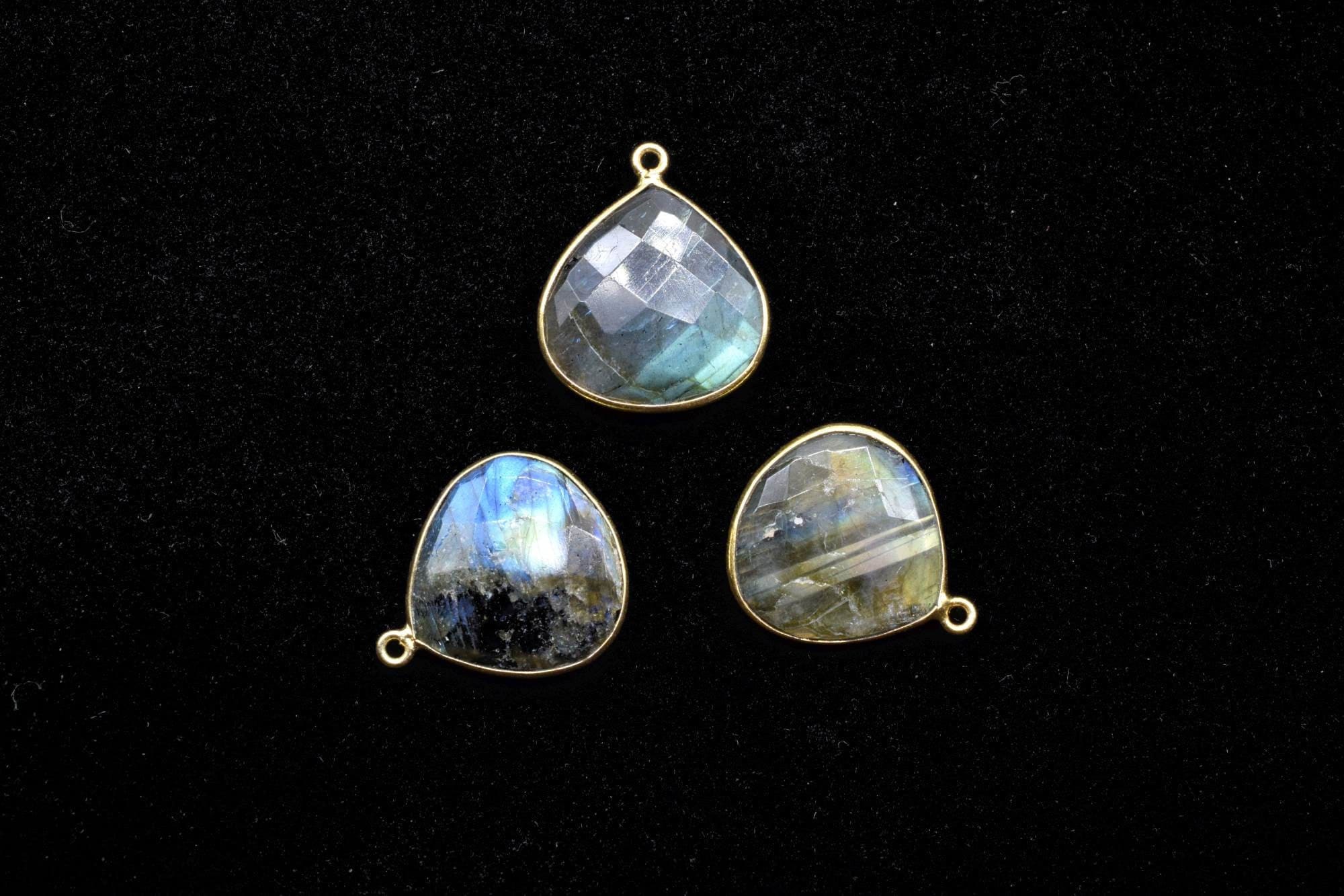 Labradorite 20mm Ciondolo a forma di cuore con pietra preziosa, ciondoli labradorite, ciondolo labradorite, ciondolo a cuore, labradorite sfaccettato,