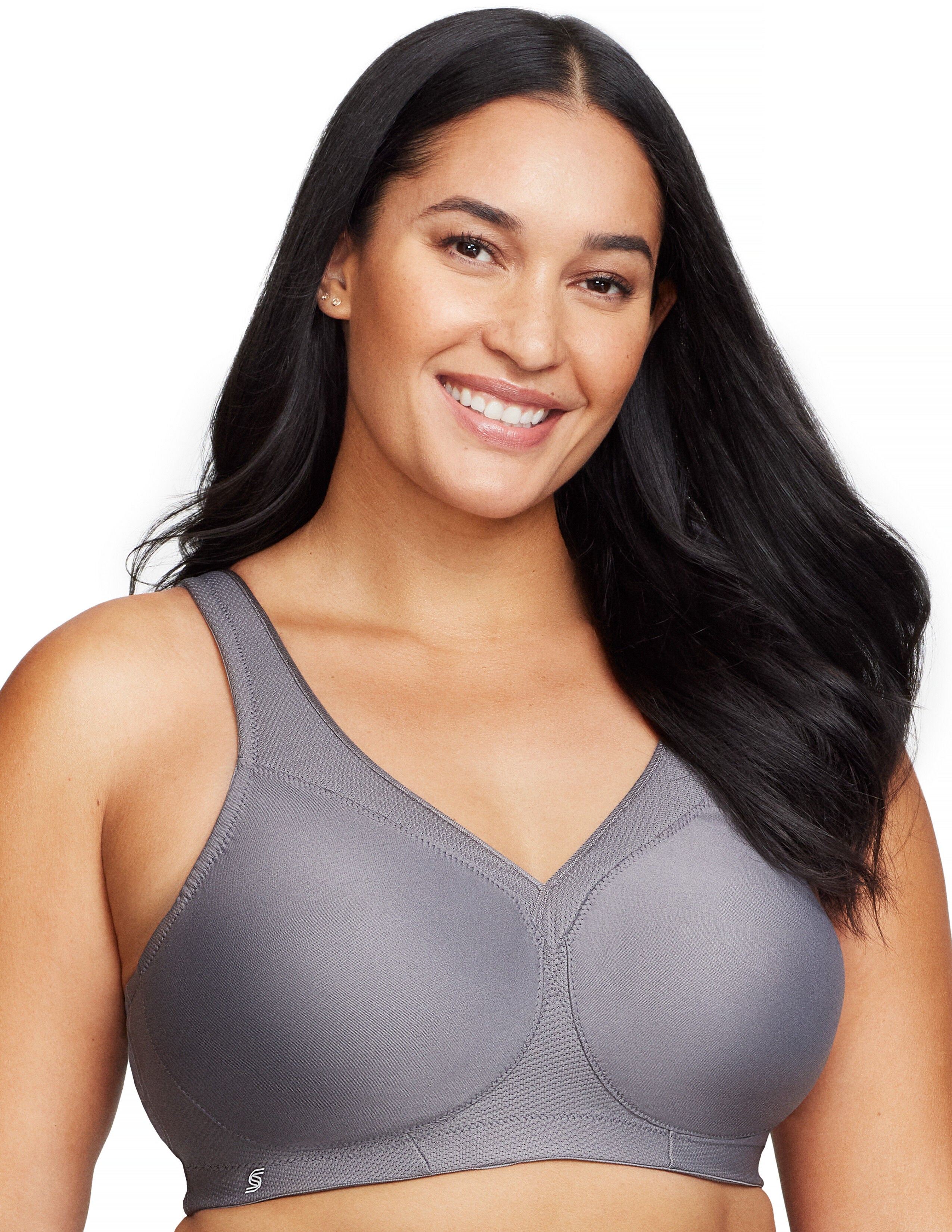 Plus Size Women's Glamorise MagicLift Seamless Sports Wirefree Bra 1006 (Women's & Women's Plus) by Glamorise in Charcoal Gray (Size 40 C)