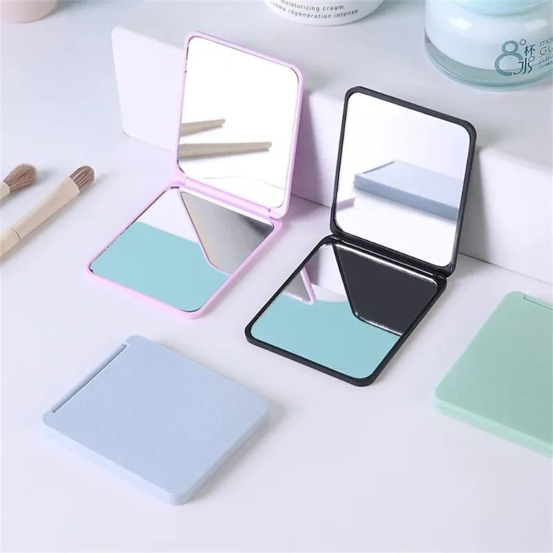 Foldable Double Sided Makeup Mirror blue