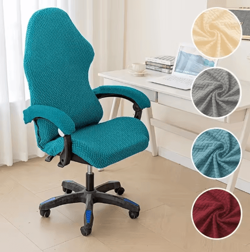 Universal Gaming Chair Cover Elastic Slipcover For Computer Swivel Chairs denim Blue