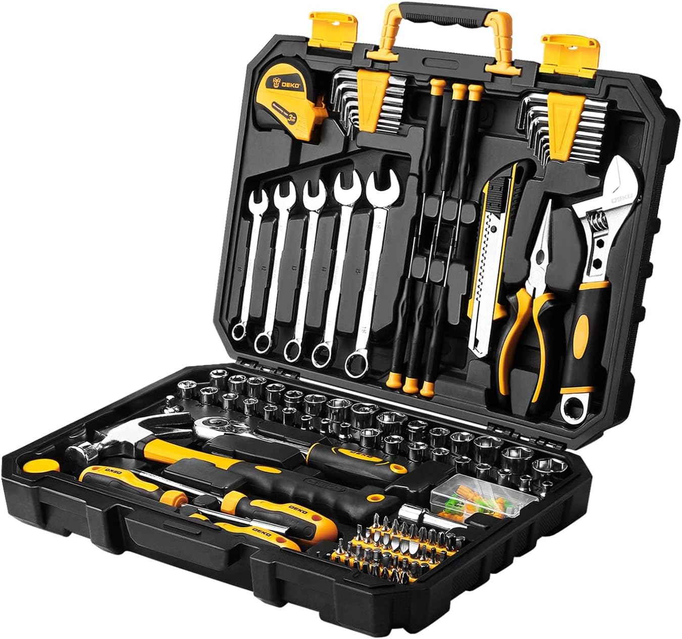 General Household Hand Tool Kit Auto Repair Tool Set With Plastic Storage Case General Household Hand Tool Kit Auto Repair Tool Set With Plastic Storage Case