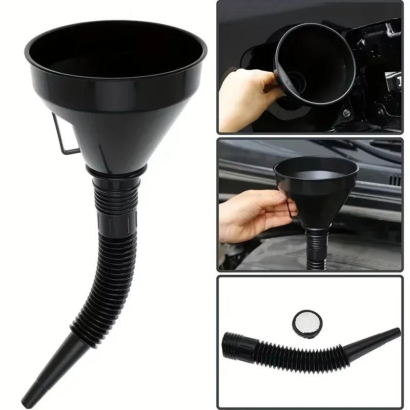 Flexible Automotive Fuel Funnel With Wide Mouth Spill Proof Design Flexible Automotive Fuel Funnel With Wide Mouth Spill Proof Design