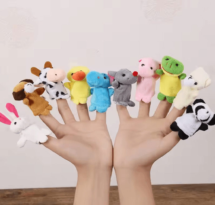 StorySoft Cartoon Finger Puppet Set Plush Hand Dolls For Kids d
