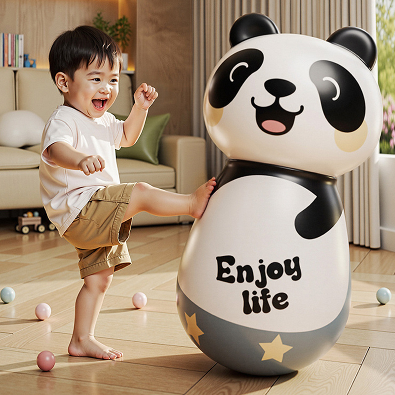 Inflatable Kids Punching Bag Panda Wobbler Training Toy For Party Games Indoor Outdoor Fun rabbit Large