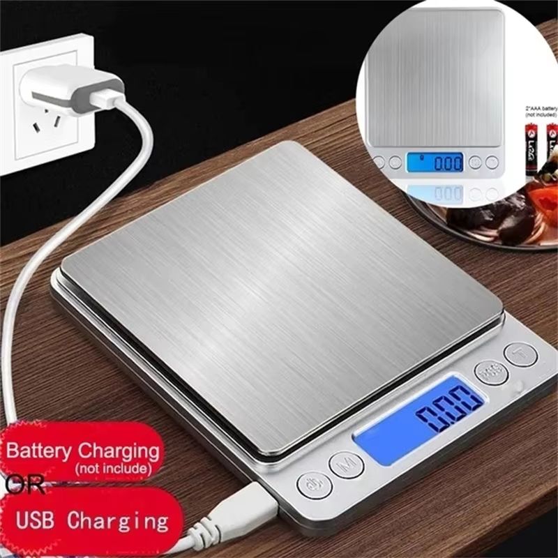 Mini Pocket Digital Kitchen Scale Precision Jewelry And Food Scale With Backlit LCD 1000g 0.1g Usb (2.20lb)
