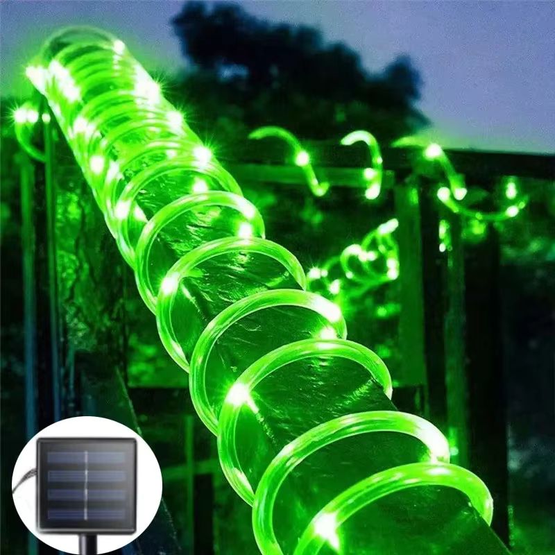 Solar LED Rope Tube String Lights Outdoor Garden And Christmas Decoration Flexible Fairy Light Garland colorful 22.97ft 50 Leds