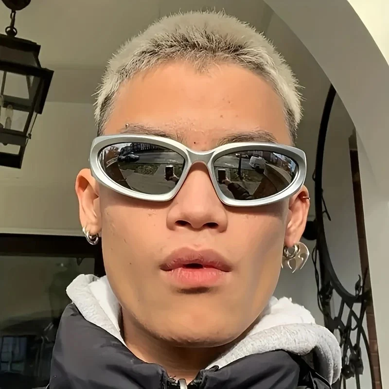 Nuovo arrivo Occhiali da sole da donna popolari Occhiali da sole punk Occhiali da sole ovali unici Occhiali da sole da uomo Occhiali da sole colorati Y2K